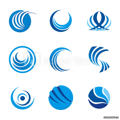 500x500 Corporate Logo Circle Swirl Round Vector Design