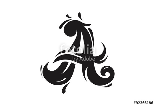 500x342 Alphabet Swirl Tribal Logo Vector Stock Image And Royalty Free