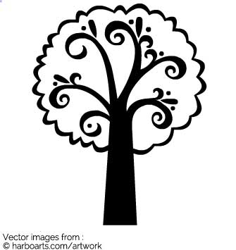 Download Swirl Tree Silhouette 335x355 Download Swirl Tree Silhouette
