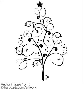 Download Swirly X Mas Tree 335x355 Download Swirly X Mas Tree