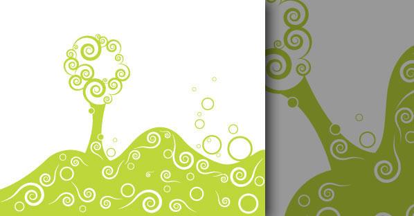Free Swirl Tree Vector 598x312 Free Swirl Tree Vector