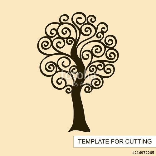 Graphic Silhouette Of Swirl Tree Without Leaves Template 500x500 Graphic Silhouette Of Swirl Tree Without Leaves Template