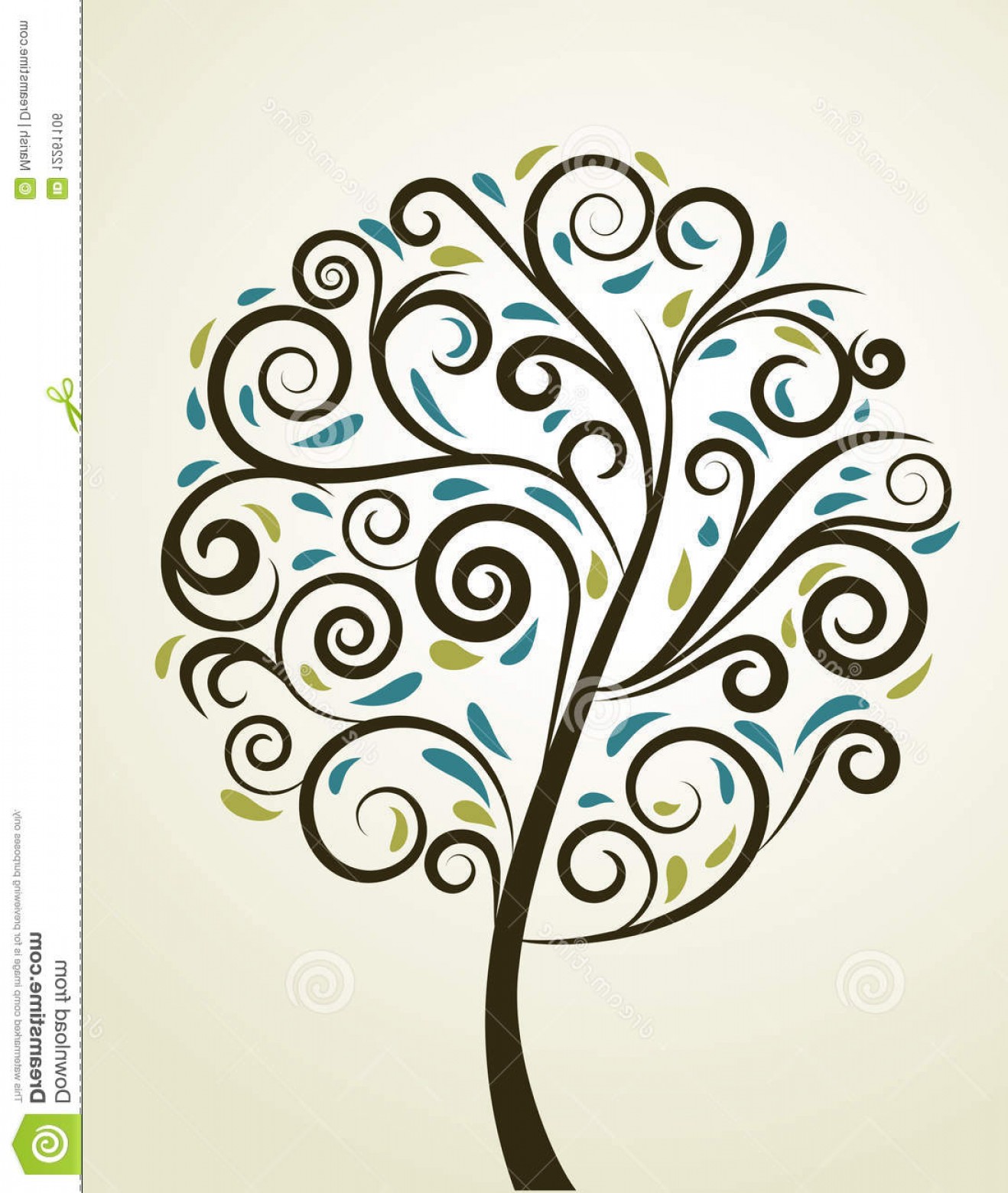 Royalty Free Stock Image Decorative Swirl Floral Tree Vector Image 1318x1560 Royalty Free Stock Image Decorative Swirl Floral Tree Vector Image