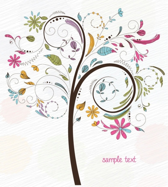 Abstract Swirl Floral Tree Vector Graphic Free Vector 541x600 Abstract Swirl Floral Tree Vector Graphic Free Vector