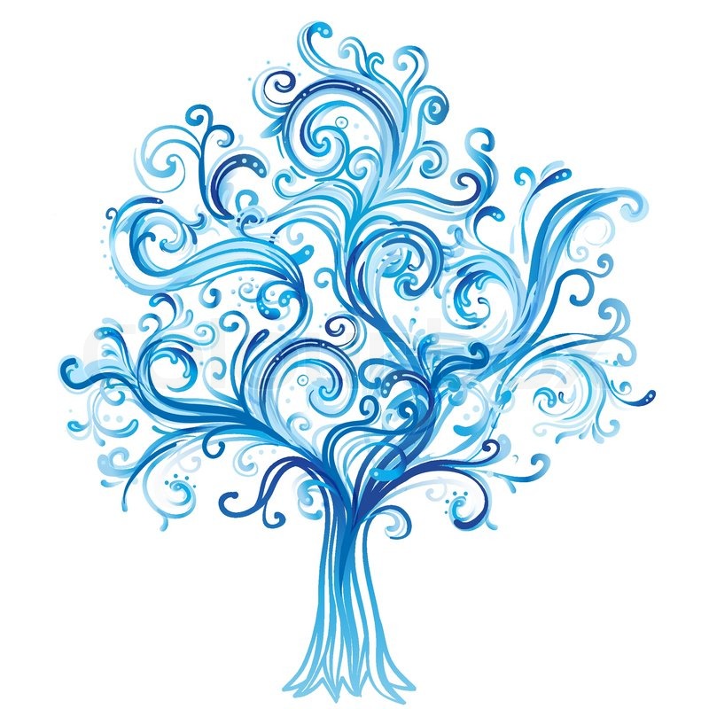 Blue Winter Tree With Swirls Isolated Stock Vector Colourbox 800x800 Blue Winter Tree With Swirls Isolated Stock Vector Colourbox
