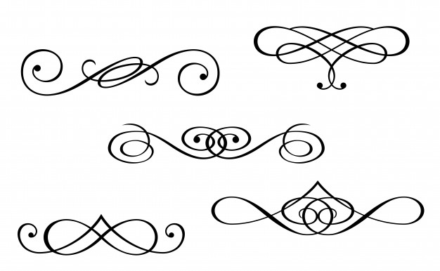 Monograms And Swirl Elements Vector Premium Download 626x386 Monograms And Swirl Elements Vector Premium Download