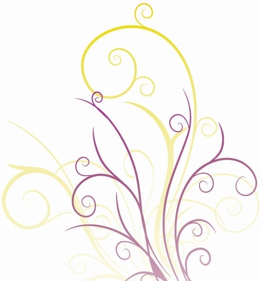533x576 Abstraction With Floral Swirls Vector Graphic Free Vector Free