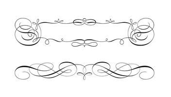 352x200 Frame Border Doodle Frame Swirly Scroll Frame And Border Vectors