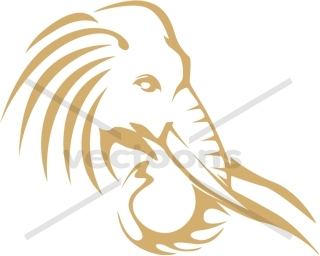 320x256 Gold Elephant Swish Logo