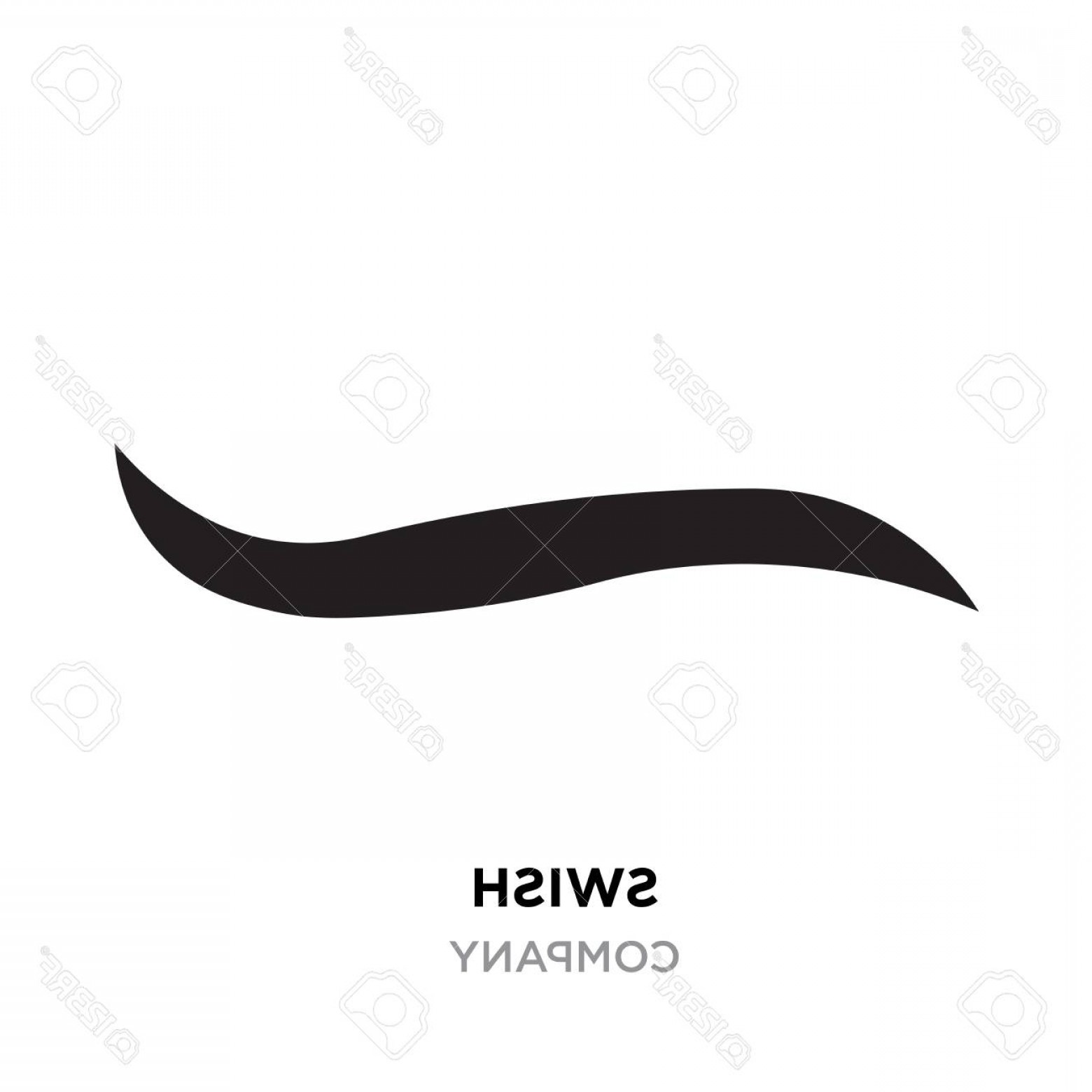 1560x1560 Photostock Vector Black Swish Logo For Company Vector Swooshes