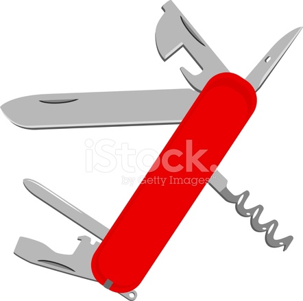 442x439 Swiss Army Knife With A Lot Of Functions Vector Stock Vector