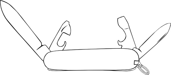600x263 Swiss Army Knife Clip Art Free Vector In Open Office Drawing