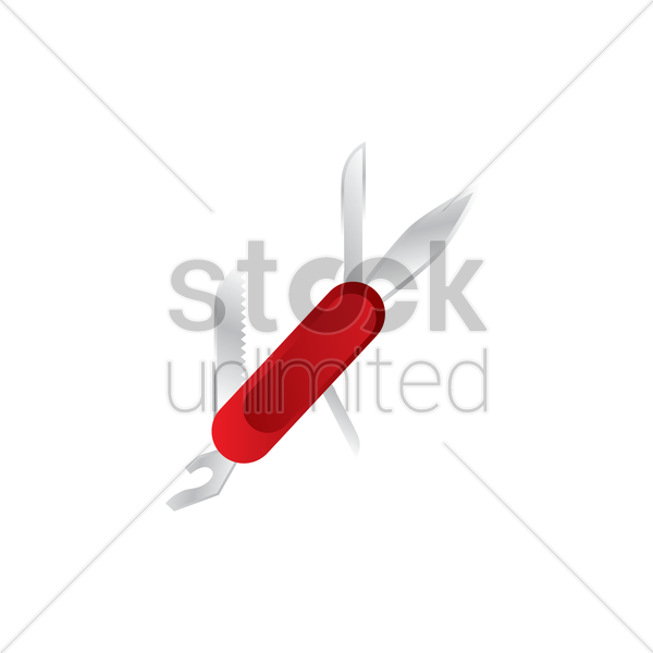 600x600 Swiss Army Knife Vector Image