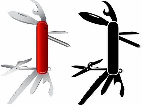 495x368 Swiss Army Knife Free Vector Download
