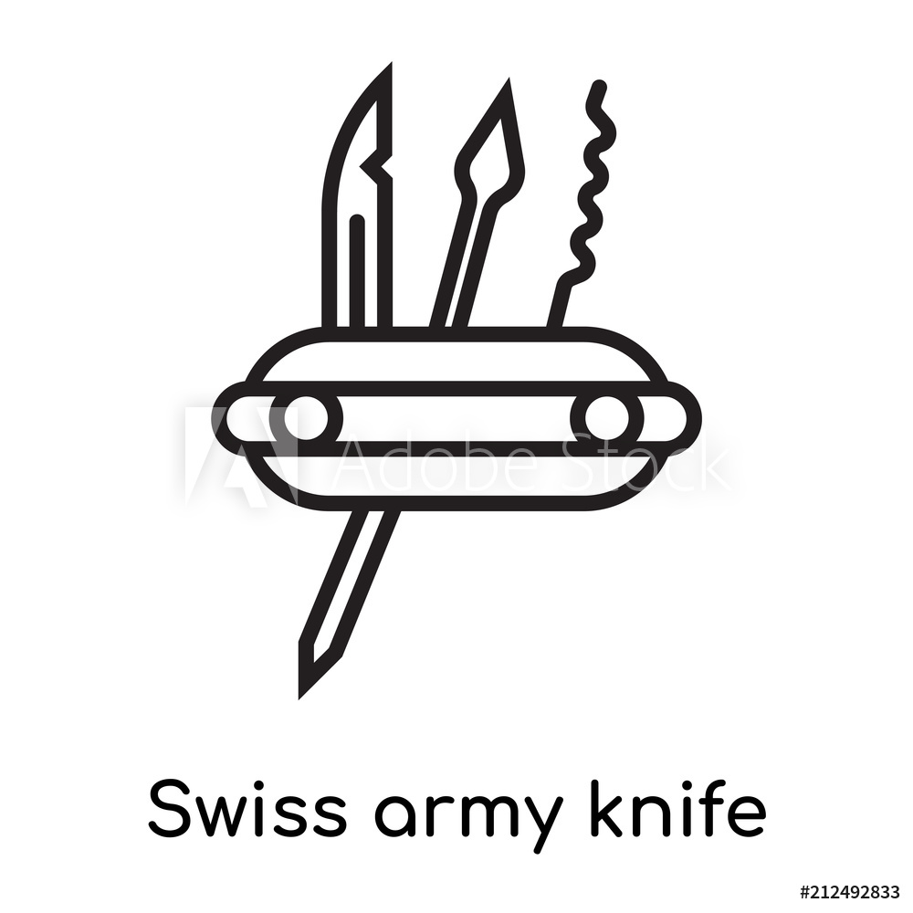 1000x1000 Photo Art Print Swiss Army Knife Icon Vector Sign And Symbol
