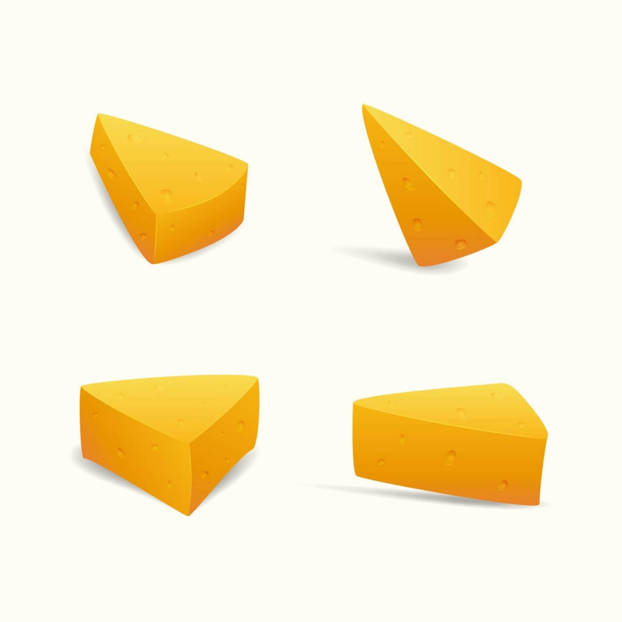 1280x1280 Free Vector Swiss Cheese Slices
