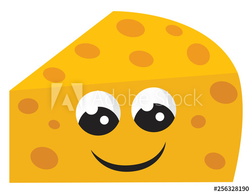 500x385 Smiling Yellow Swiss Cheese Vector Illustration On White