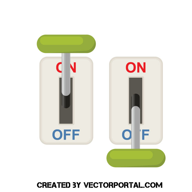 Electric Switch Vector Image 660x660 Electric Switch Vector Image
