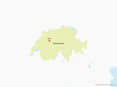 460x345 Vector Maps Of Switzerland Free Vector Maps