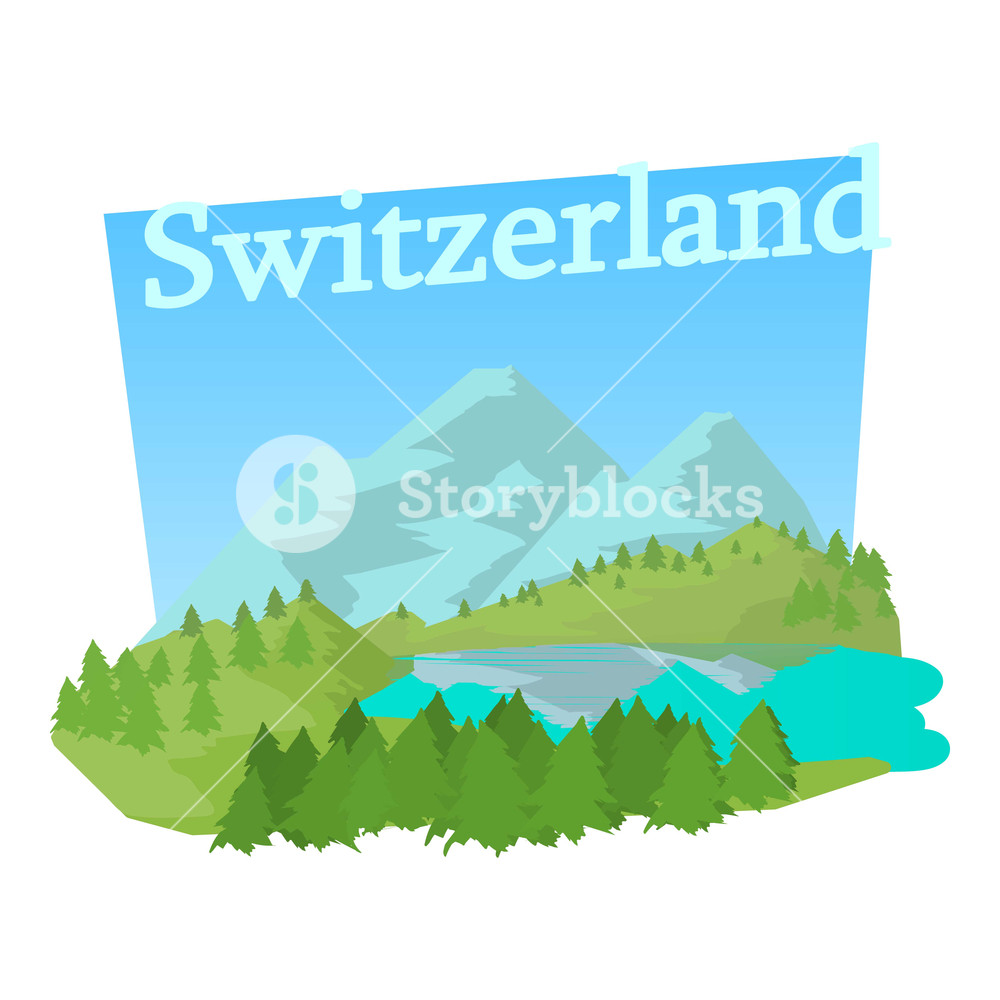 1000x1000 Green Switzerland Icon Cartoon Illustration Of Green Switzerland