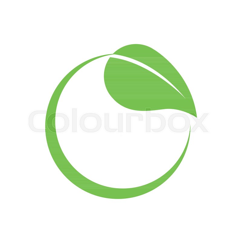 800x800 Eco Friendly Leaf Circle Swoosh Vector Stock Vector Colourbox