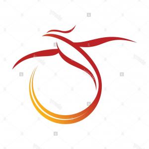 300x300 Bird Line Swoosh Circular Symbol Design Vector Catchsplace