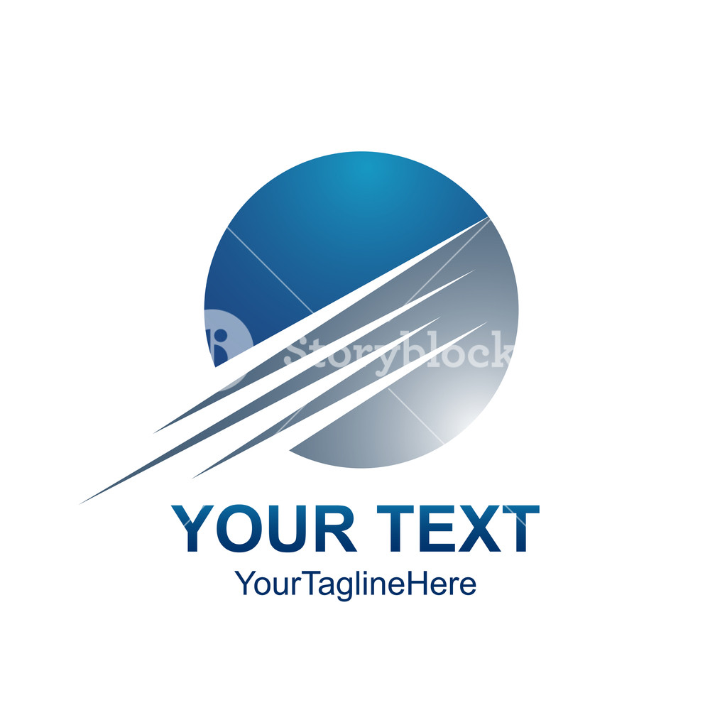 1000x1000 Creative Abstract Circle Swoosh Vector Logo Design Template