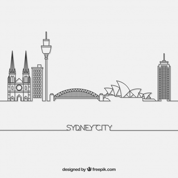 Sydney Skyline Vector at Vectorified.com | Collection of Sydney Skyline ...