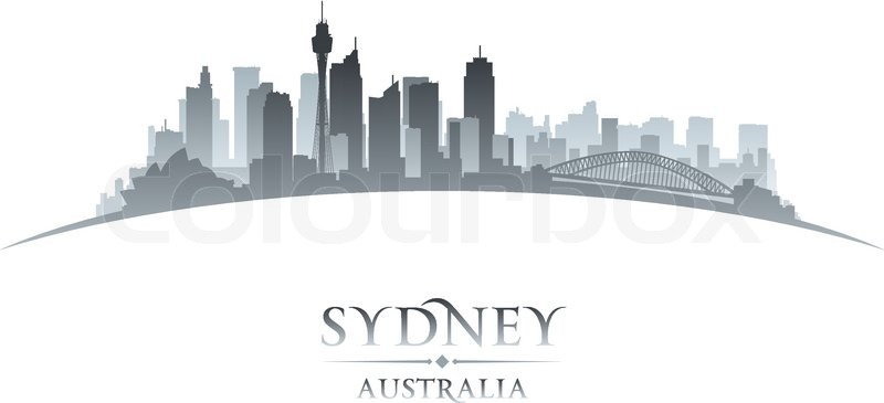 800x365 Sydney Australia City Skyline Stock Vector Colourbox