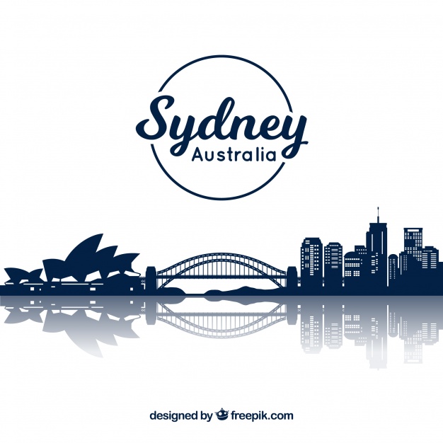 626x626 Dark Blue Skyline Design Of Sydney Vector Free Download