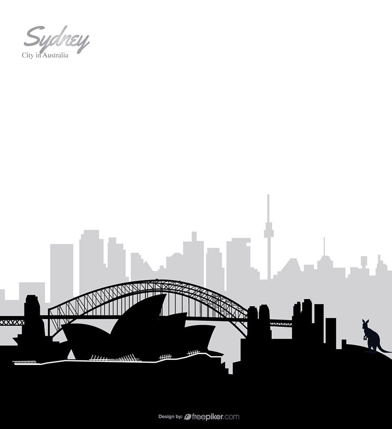 800x876 Sydney Skyline Travel Vector Vector Graphics In Sydney