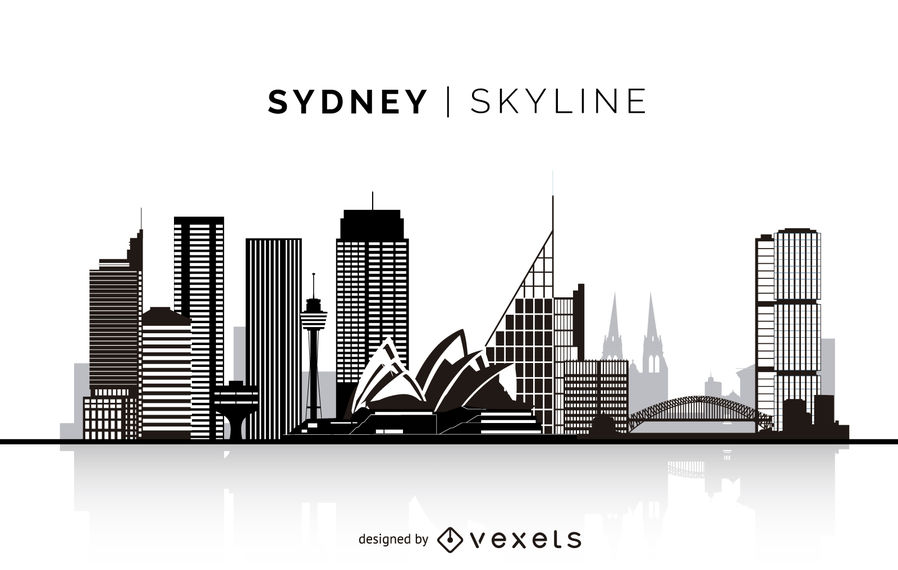 898x570 Sydney Silhouette Skyline