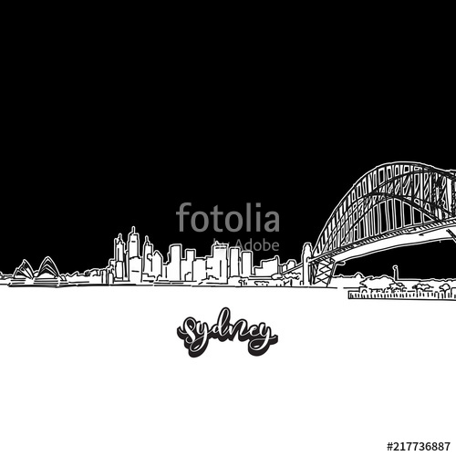 Sydney Skyline Vector at Vectorified.com | Collection of Sydney Skyline ...