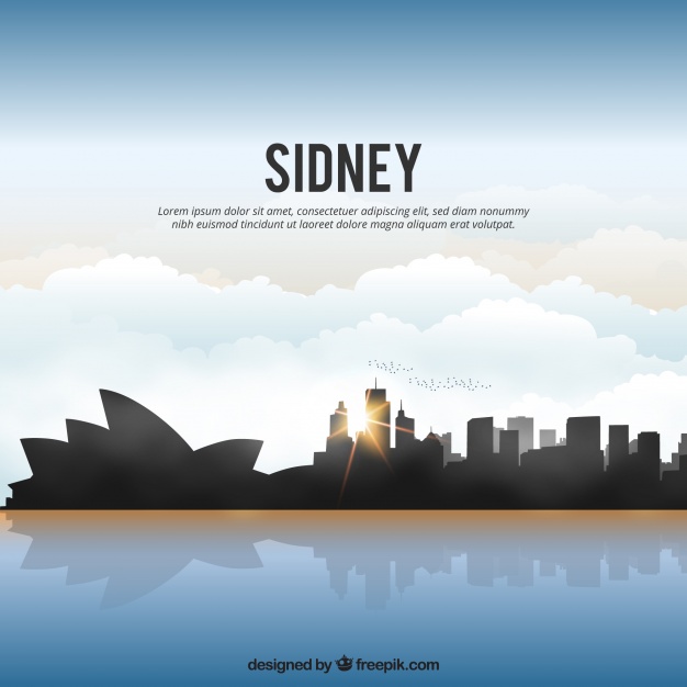 626x626 Shiny Sydney Skyline Vector Free Download