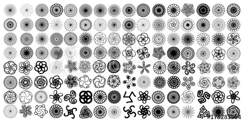 500x250 Kaleidoscopic Mandala Inspired Diwali Om Symmetric Indian Symbol