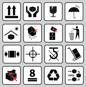 Packaging Symbols Free Vector Download 364x368 Packaging Symbols Free Vector Download
