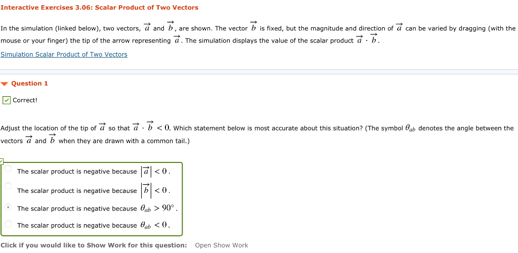 1024x500 Solved Interactive Exercises Scalar Product Of Two