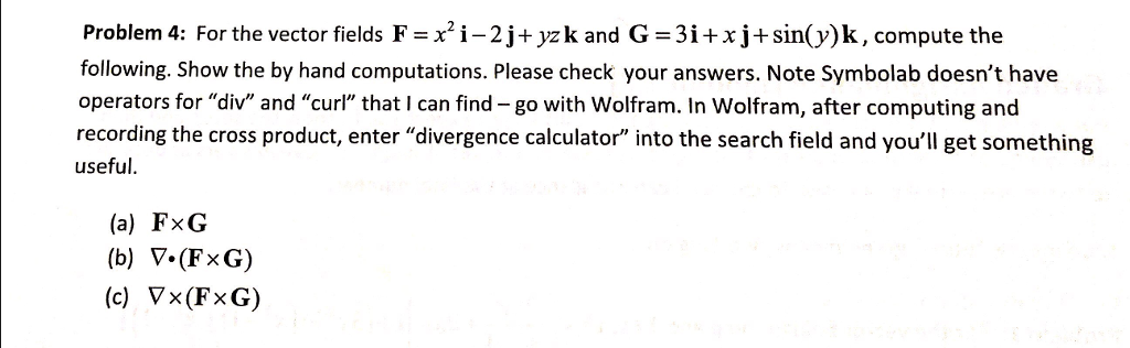 1024x316 Solved Problem For The Vector Fields F J +