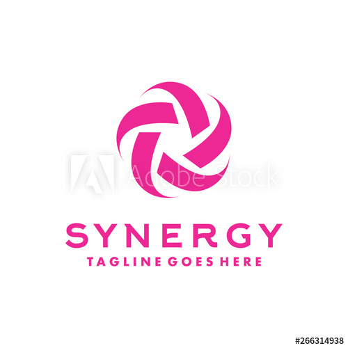 500x500 Synergy Logo For Company Technology Icon And Digital Vector