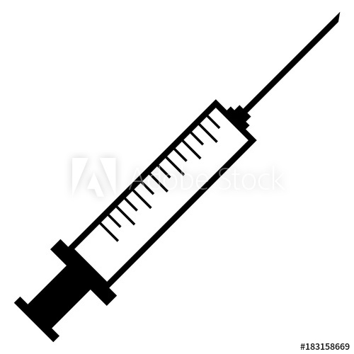 500x500 Medical Syringe Vector Icon