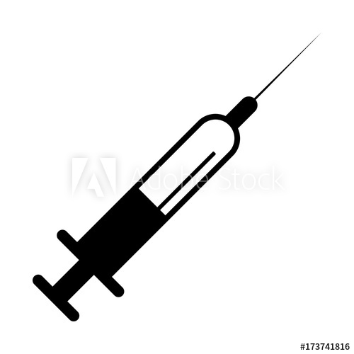 500x500 Black Syringe Vector Icon