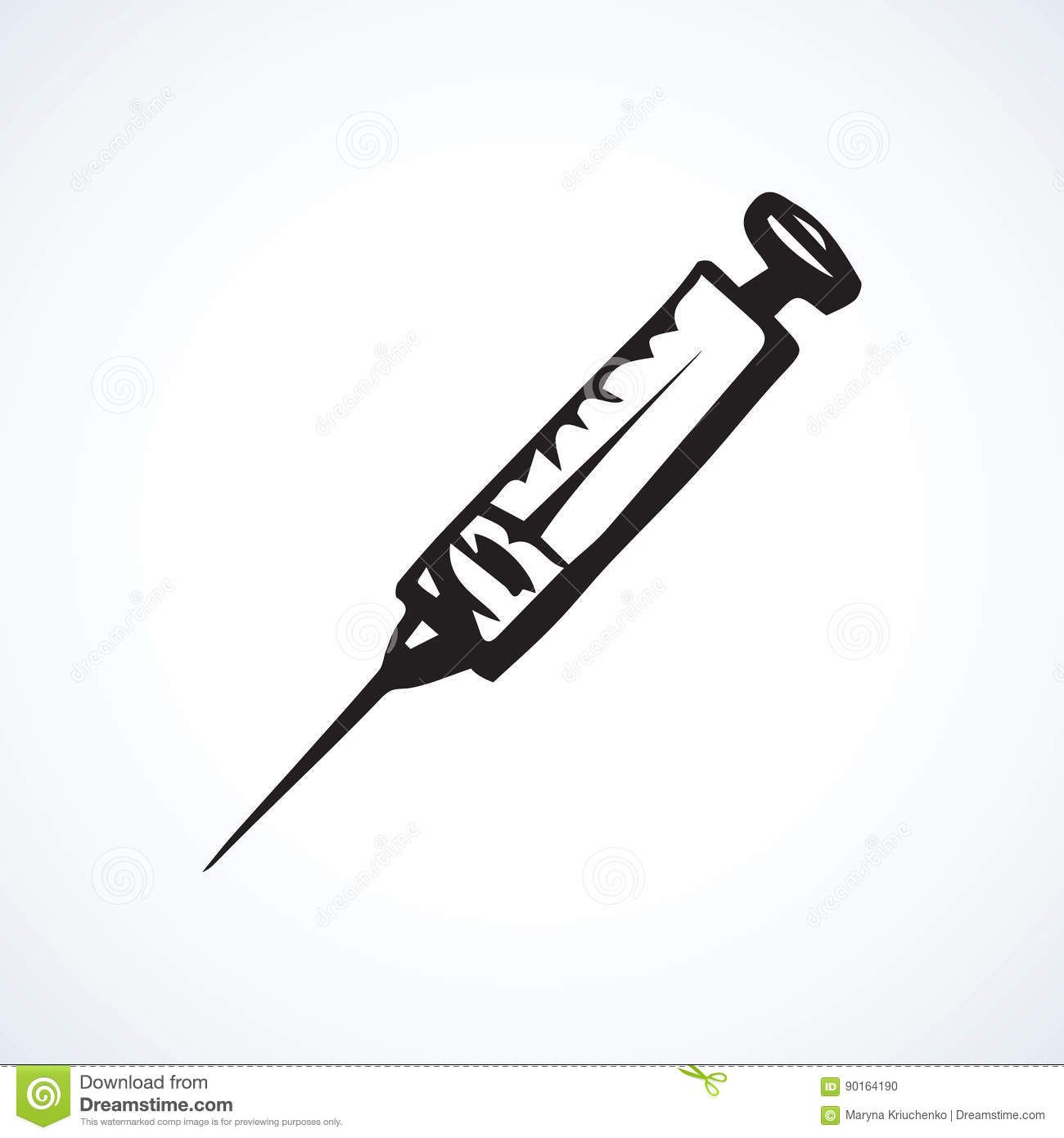1300x1390 Syringe Vector Drawing Stock Vector Illustration Of Inject