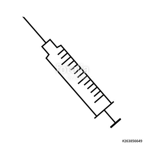 500x500 Syringe Vector Icon, Medicine Icon Illustration Stock Image