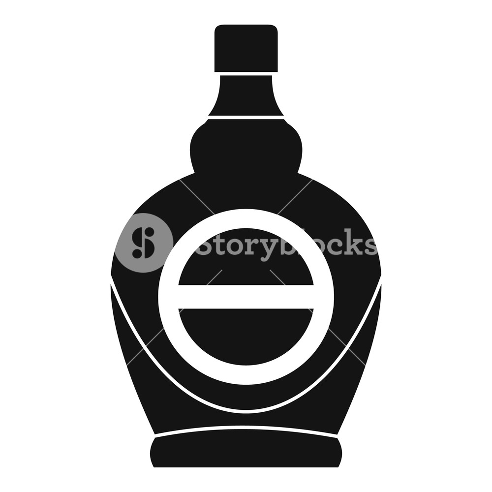 1000x1000 Maple Syrup In Glass Bottle Icon Simple Illustration Of Maple