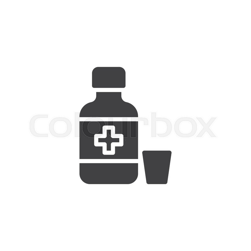 800x800 Medical Syrup Bottle Vector Icon Stock Vector Colourbox