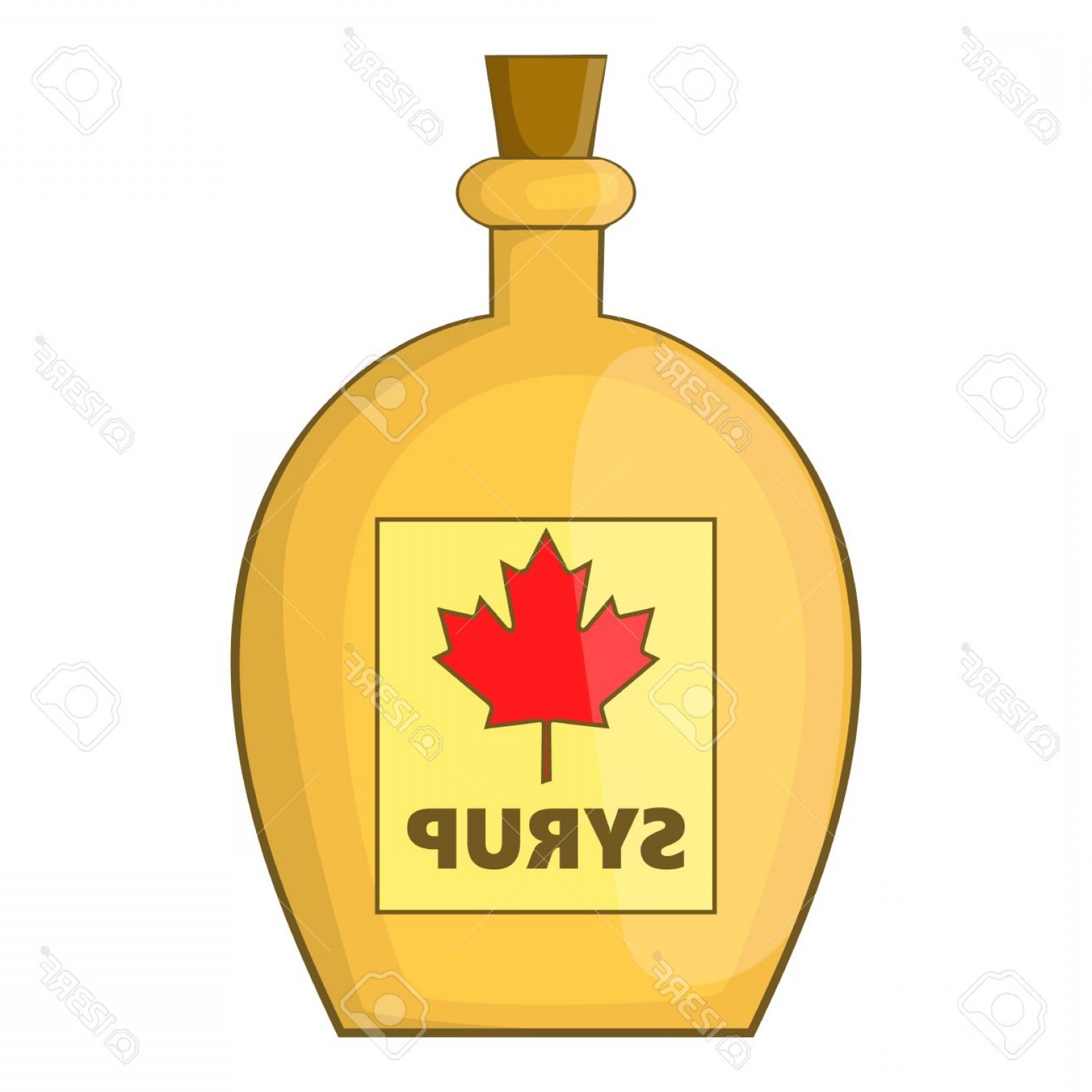1560x1560 Photostock Vector Bottle Of Maple Syrup Icon Cartoon Illustration
