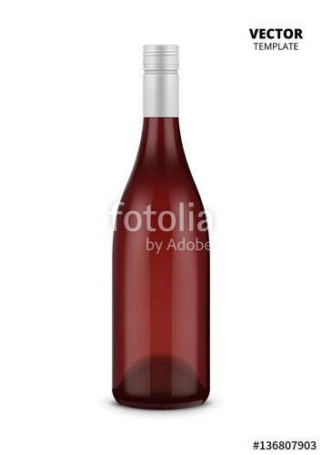 354x500 Red Wine Bottle Vector Isolated On White Background Glass Bottle