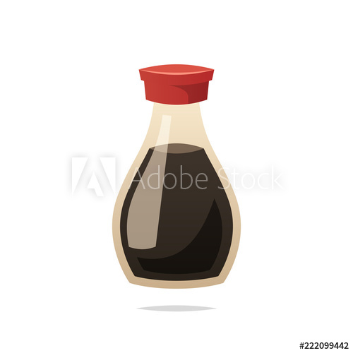 500x500 Soy Sauce Bottle Vector Isolated