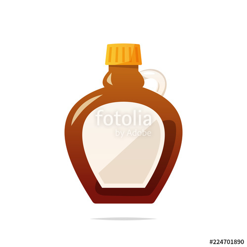 500x500 Maple Syrup Bottle Vector Isolated Stock Image And Royalty Free