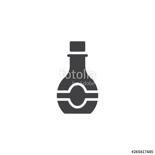 500x500 Syrup Bottle Vector Icon Filled Flat Sign For Mobile Concept